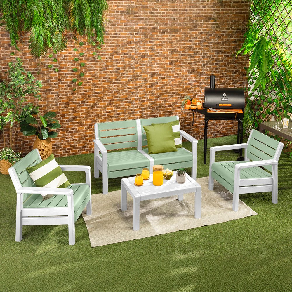 Sala Rimax Barú Verde Salvia 131.4x74.6cm de Cuatro Puestos con Apoya Brazos - SOFAS Y POLTRONAS | Bylmo
