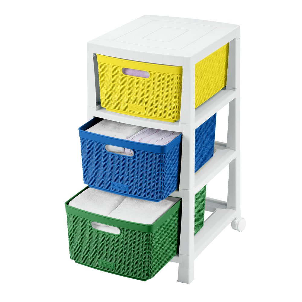 Cajonera Rimax Fique Aventura Multicolor 39.4x66.7cm de Tres Hileras con Tres Cajones - CAJONERAS Y COMODAS | Bylmo