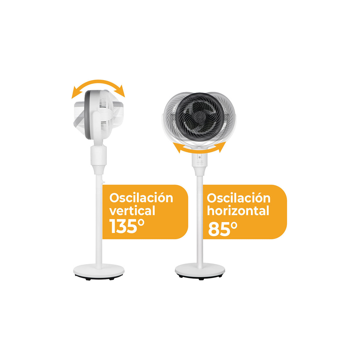 Ventilador de Mesa Kalley Blanco 34x59cm de 3 Velocidades con Temporizador - VENTILADORES | Bylmo