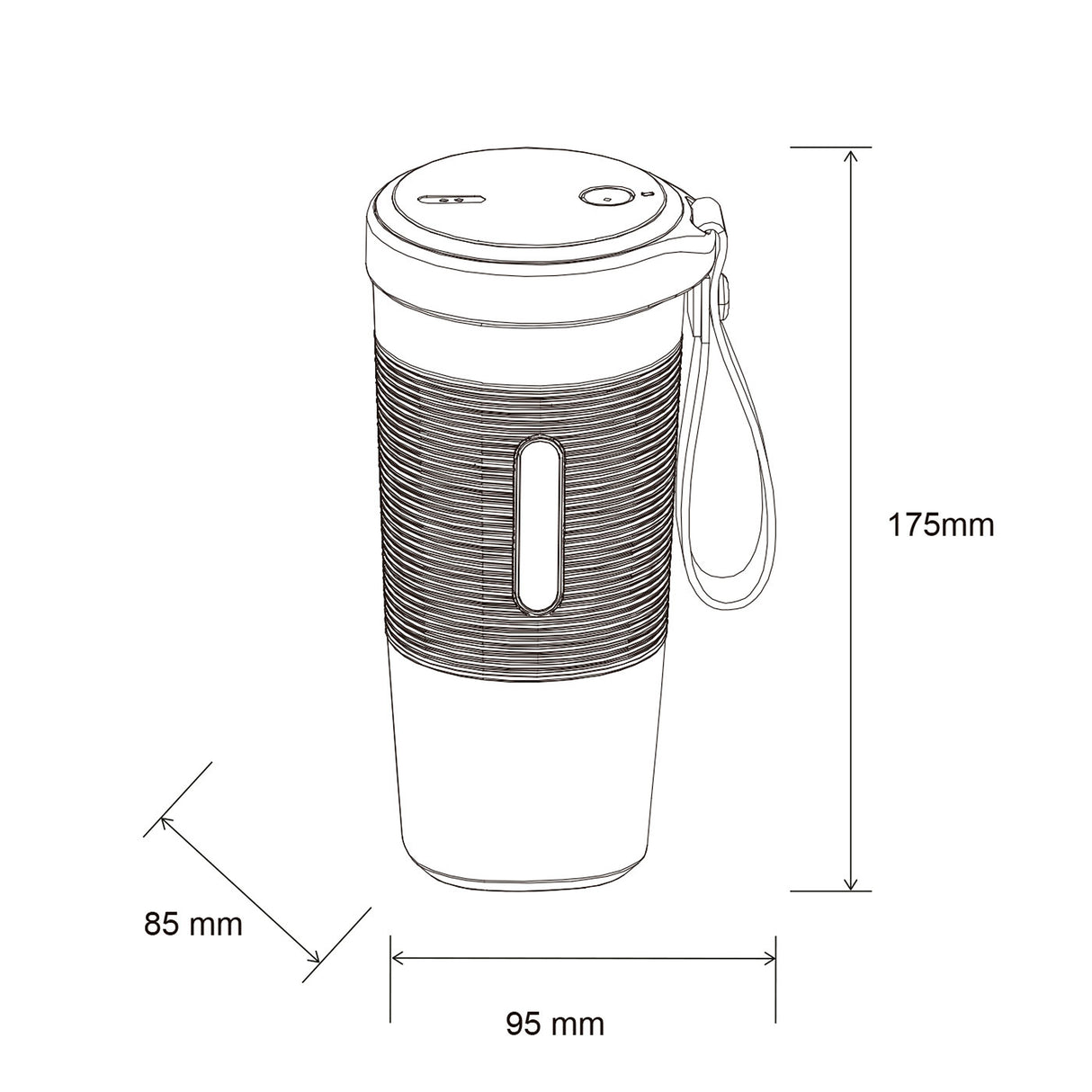 Licuadora Personal Kalley Azul 8.5x18.5cm de Dos Aspas para 0.3 Litros y Una Velocidad - LICUADORAS Y PROCESADORES | Bylmo