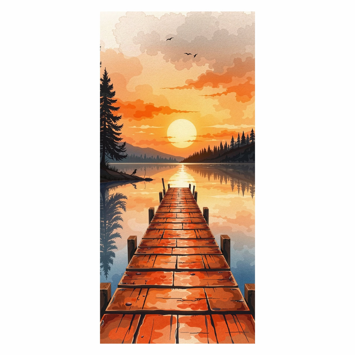 Cuadro decorativo Lienzo Atardecer en el Muelle 118x55cm - CUADROS | Bylmo