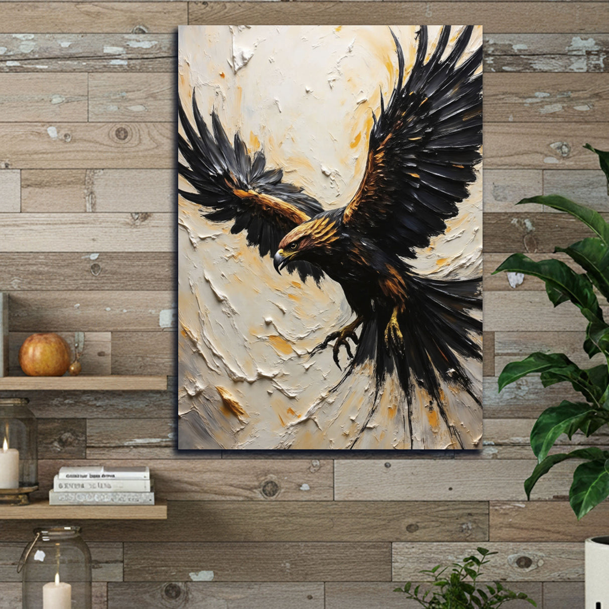 Cuadro decorativo Lienzo Ave de Fuego 43x60cm - CUADROS | Bylmo