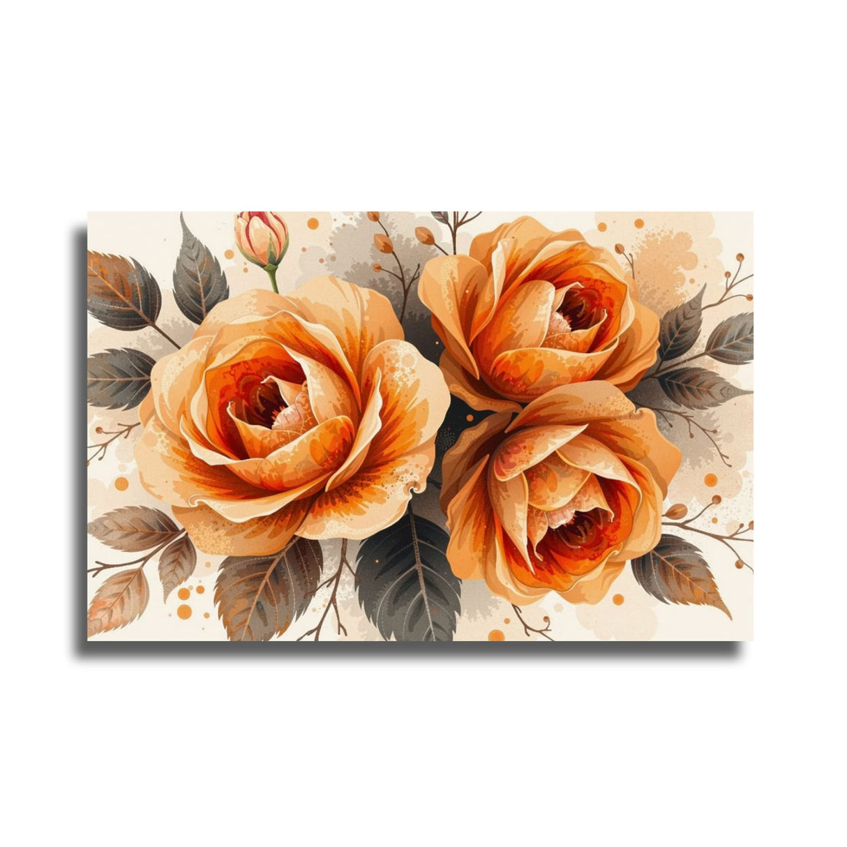 Cuadro decorativo Lienzo Arte Floral Cálida 60x93cm - CUADROS | Bylmo