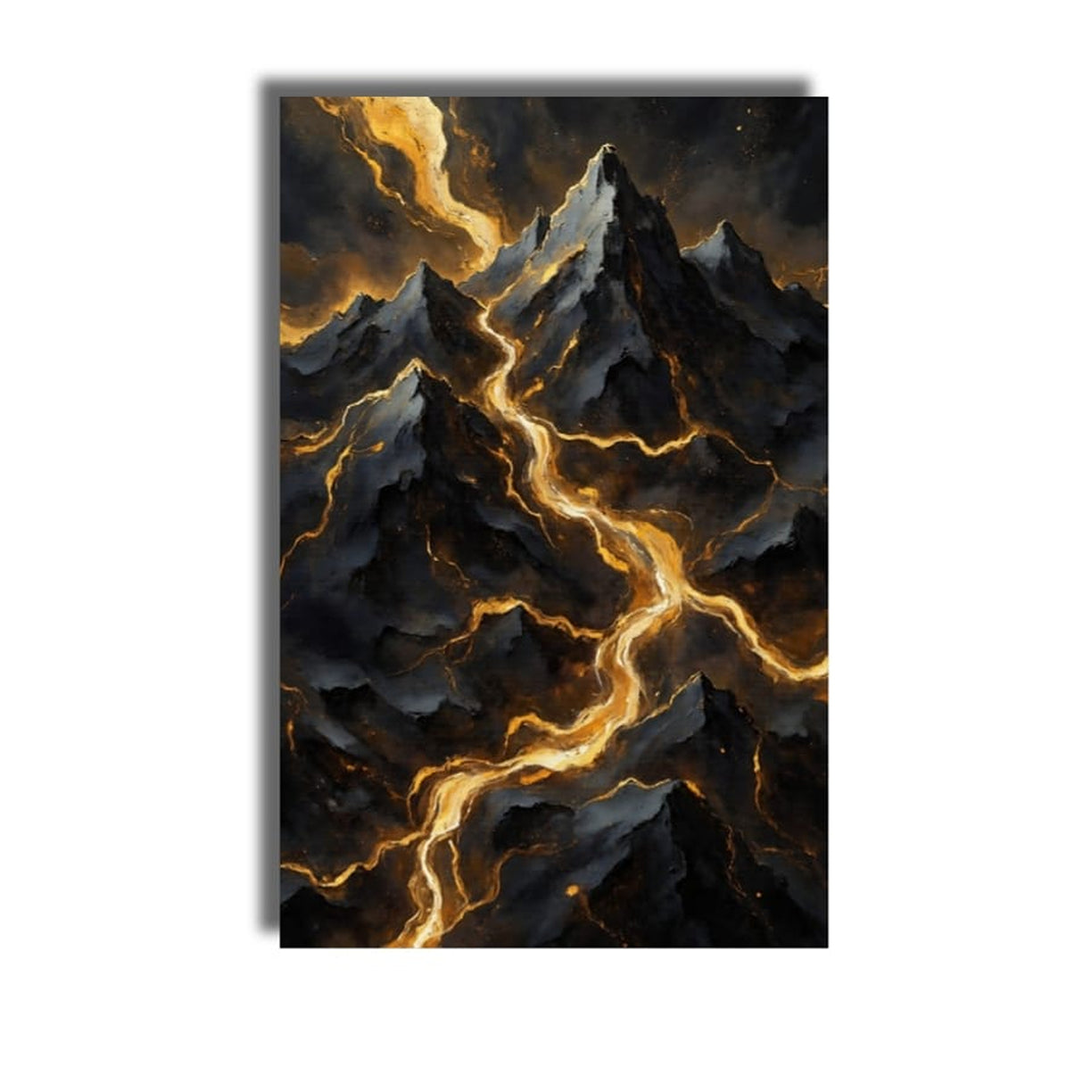 Cuadro decorativo Lienzo Lava Dorada Volcánica 60x93cm - CUADROS | Bylmo