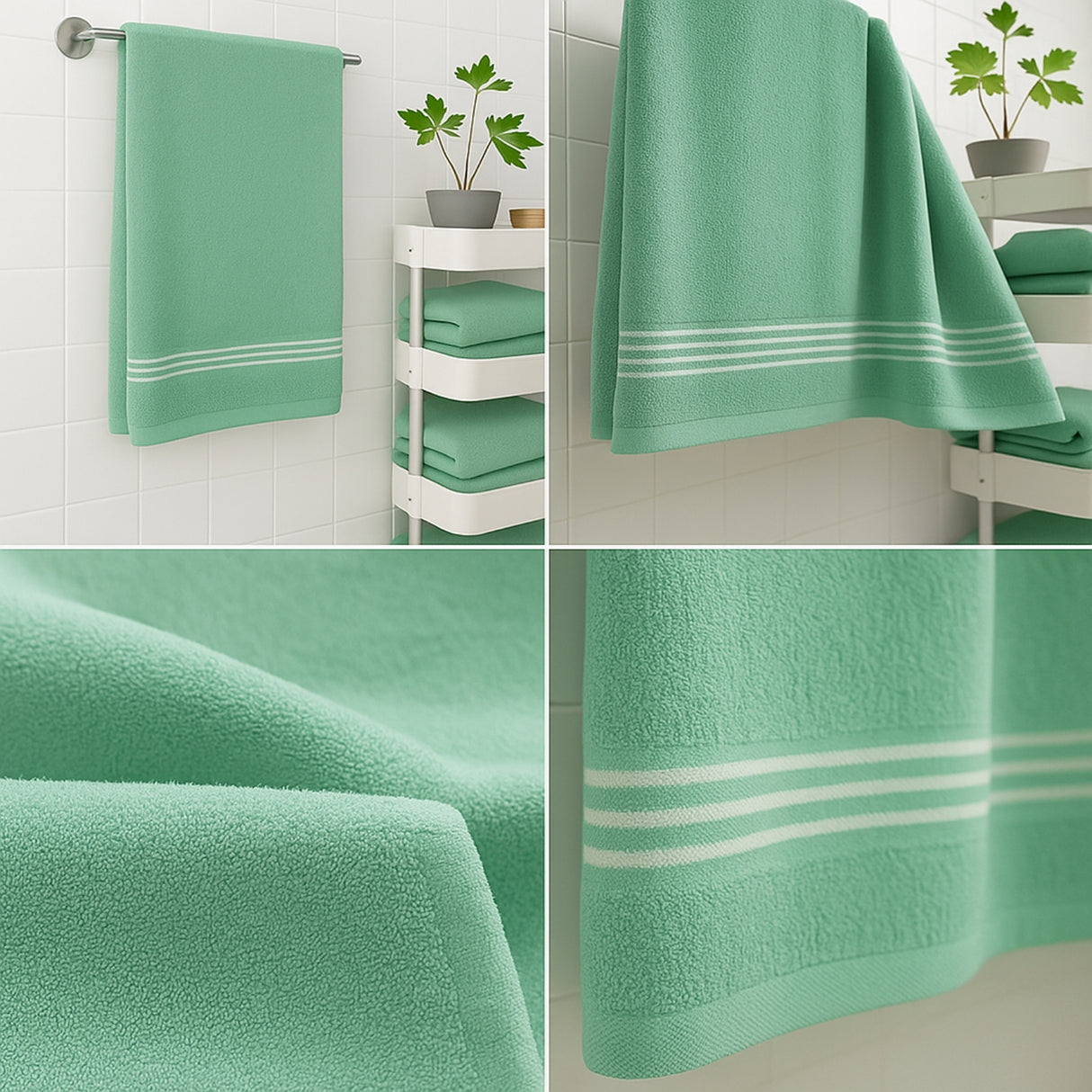 Toalla de Cuerpo Cannon Verde Menta 70x140cm Fondo Entero Ultrasuave y Absorción Alta - TOALLAS | Bylmo