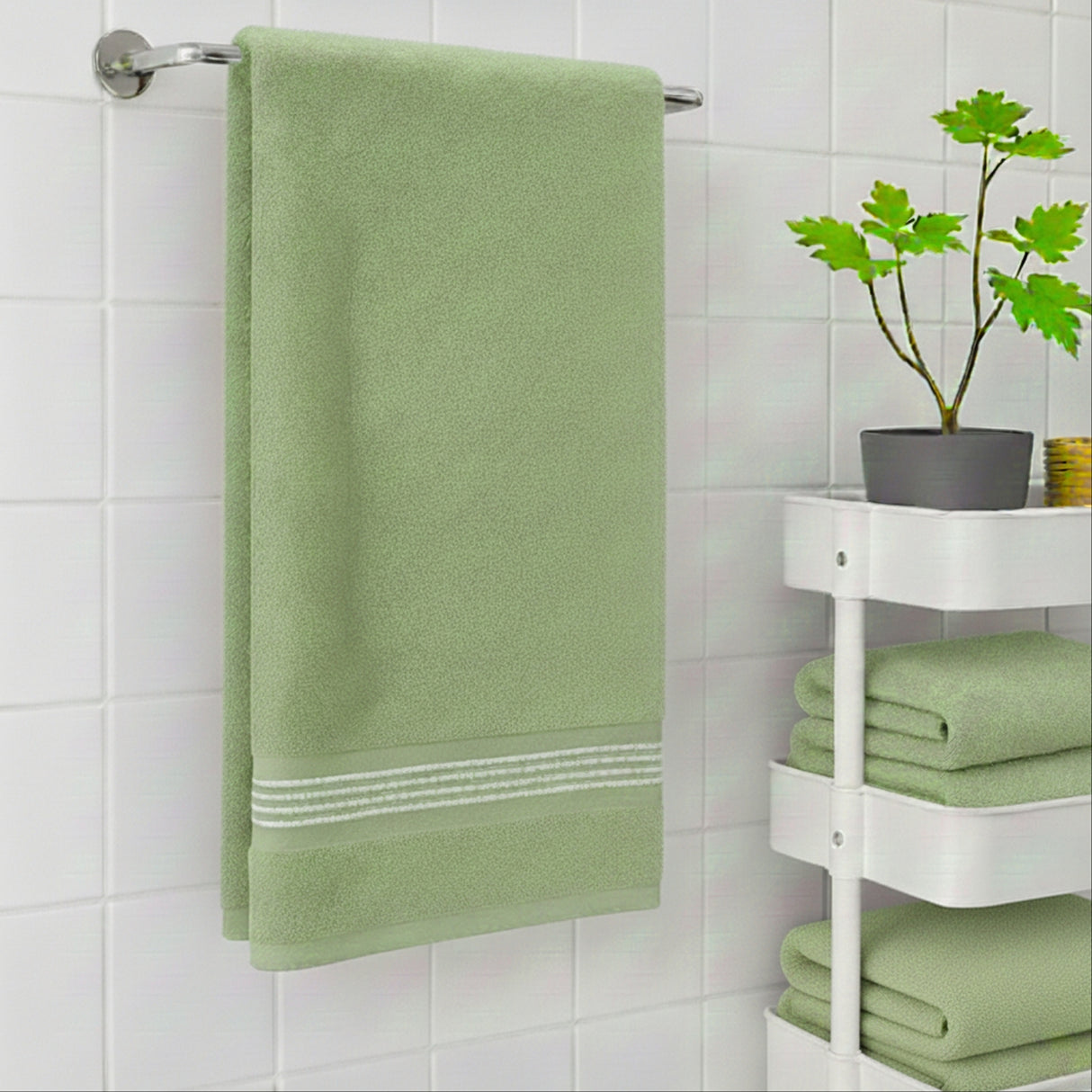 Toalla de Cuerpo Cannon verde 70x140cm Fondo Entero Ultrasuave y Absorción Alta - TOALLAS | Bylmo