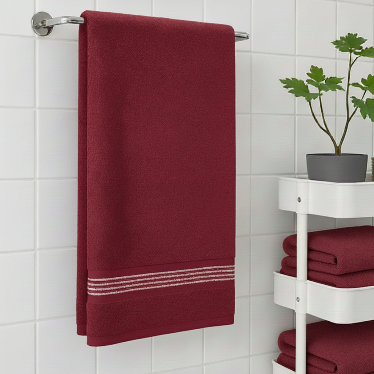 Toalla de Cuerpo Cannon Vinotinto 70x140cm Fondo Entero Ultrasuave y Absorción Alta - TOALLAS | Bylmo