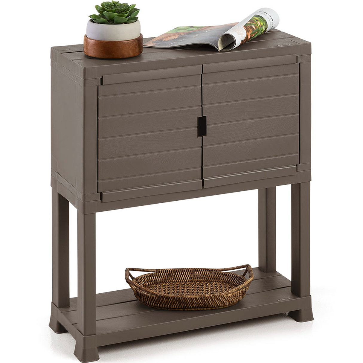 Arrimo Rimax Moca 24.5x72.8cm con Dos Puertas y Un Compartimiento - BIFES Y ARRIMOS | Bylmo