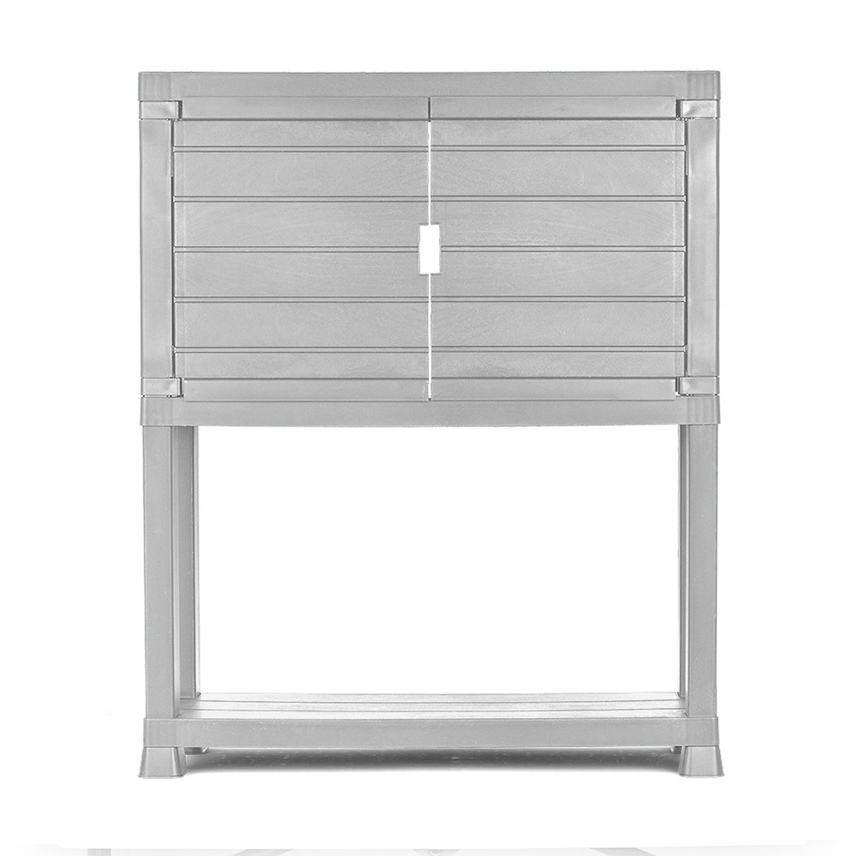 Arrimo Rimax Gris Hielo 24.5x72.8cm con Dos Puertas y Un Compartimiento - BIFES Y ARRIMOS | Bylmo