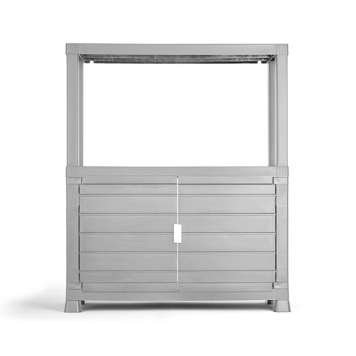 Arrimo Rimax Gris Hielo 24.5x72.8cm con Dos Puertas y Un Compartimiento - BIFES Y ARRIMOS | Bylmo