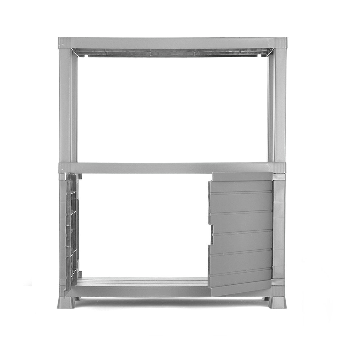 Arrimo Rimax Gris Hielo 24.5x72.8cm con Dos Puertas y Un Compartimiento - BIFES Y ARRIMOS | Bylmo