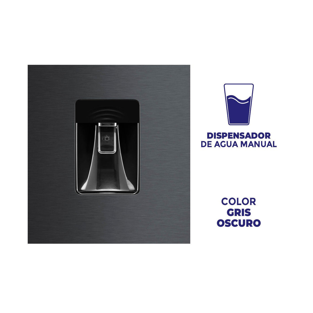 Nevera Kalley Gris Oscuro 52x124.6cm para 187 Litros - NEVERAS | Bylmo