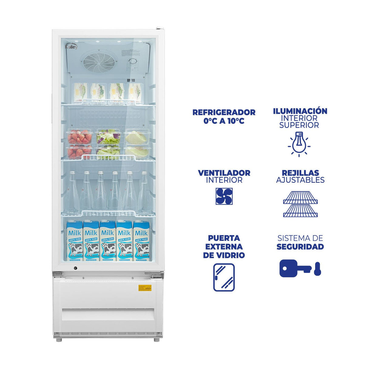 Nevera Kalley Blanco 52x149.4cm para 211 Litros - NEVERAS | Bylmo