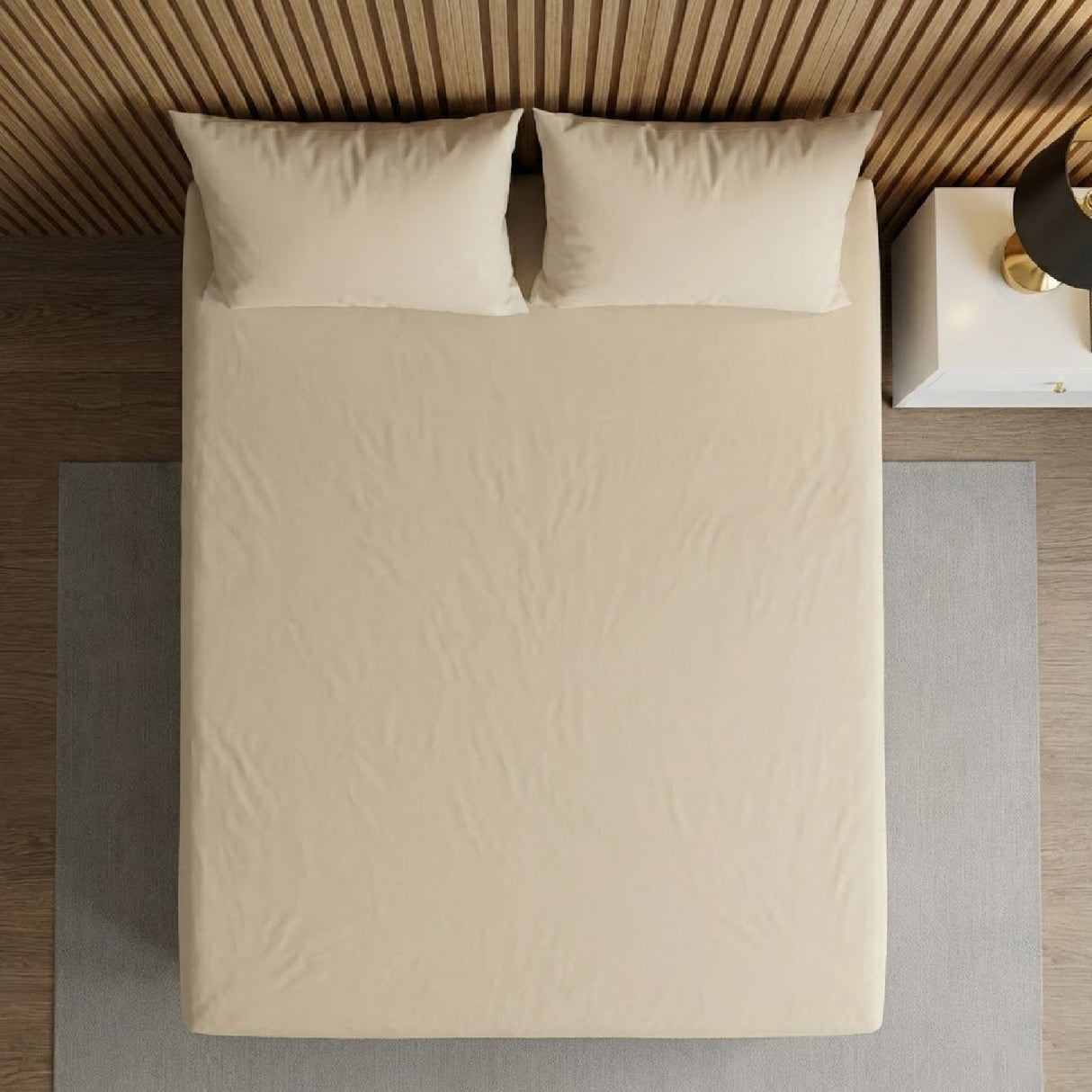 Semijuego de Sábanas Cashmere Beige Sencilla 100 X 190 Cm 200 Hilos - SABANAS | Bylmo