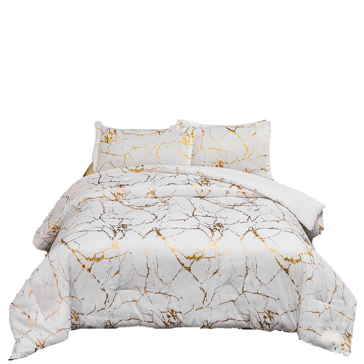 Funda de Duvet Harmony Gold Blanco 280x240cm para Cama King 200 X 180 Cm - TENDIDOS Y CUBRELECHOS | Bylmo