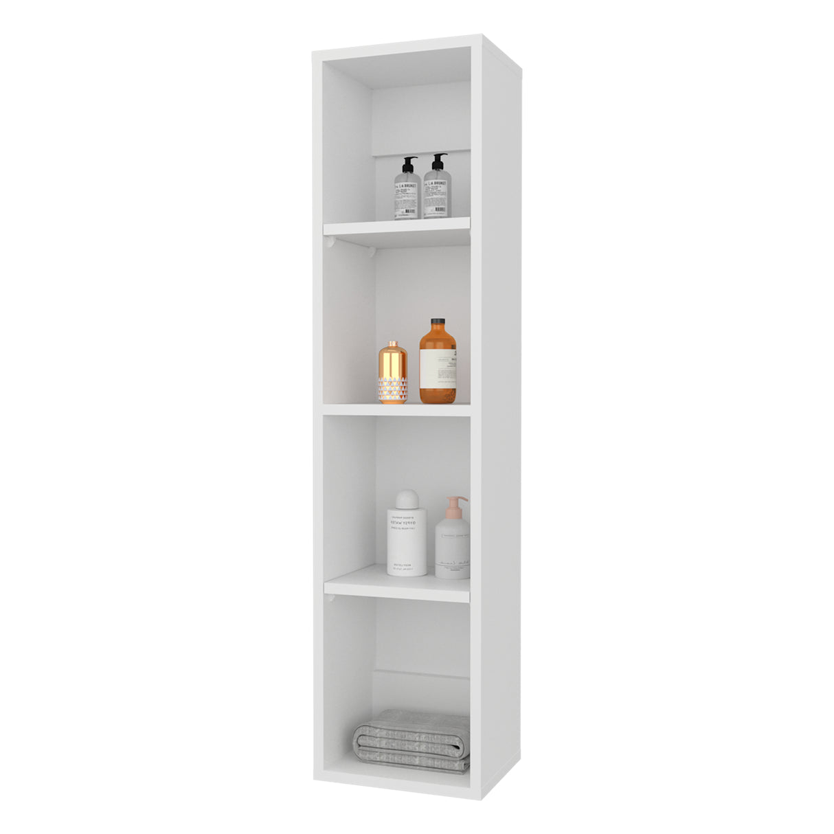 Gabinete de Baño Blanco 25x103cm Rectangular con Tres Entrepaños