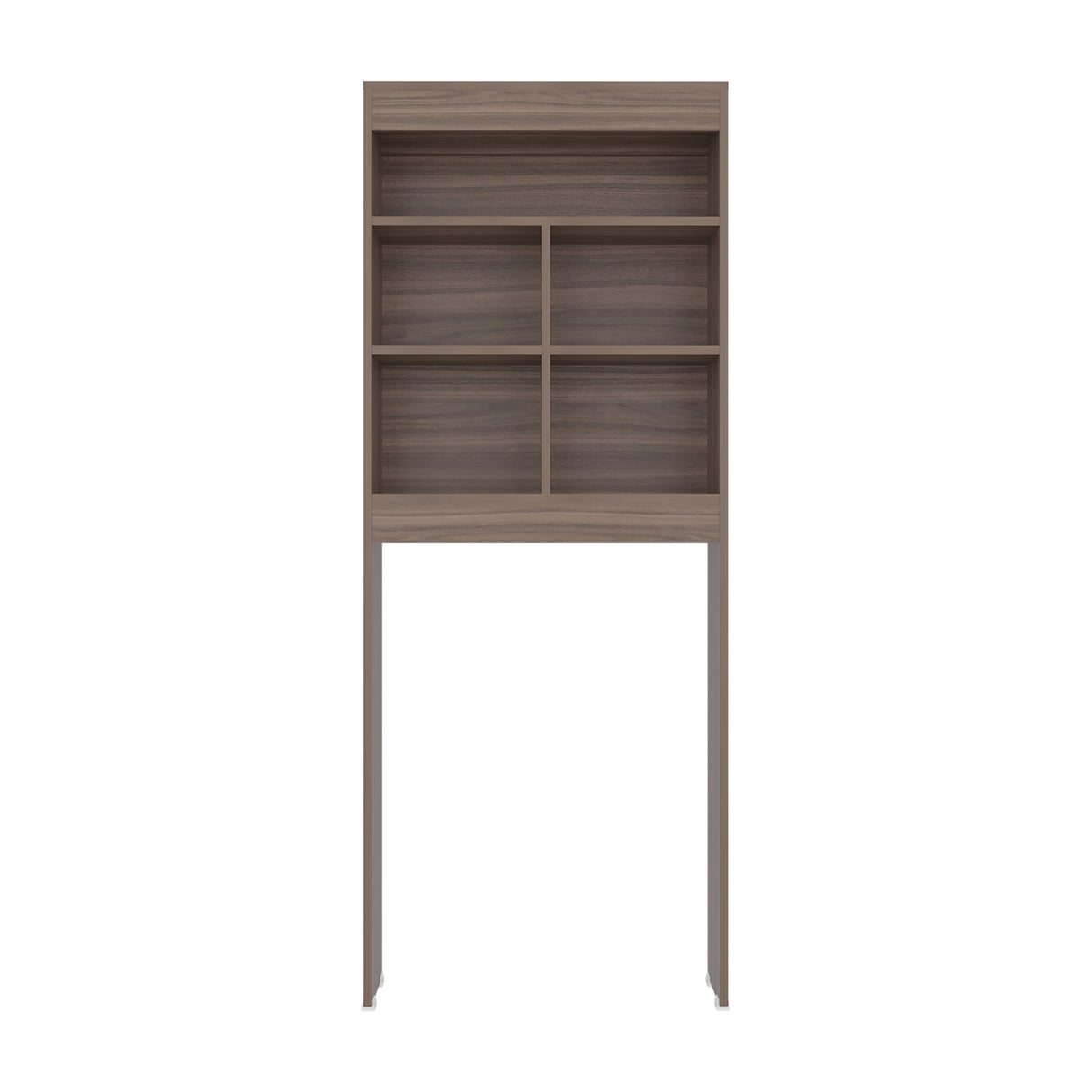 Ahorrador de Espacio para Baño Duo Avellana 63.2x160.8cm con Cuatro Entrepaños y con Patas