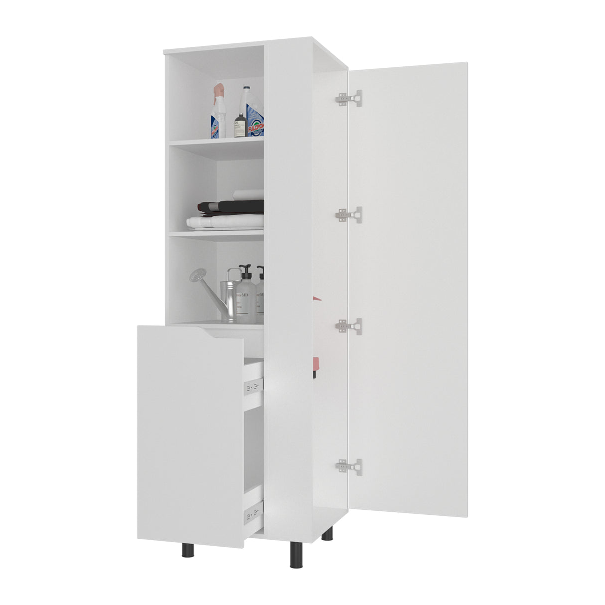 Mueble de Aseo Vidalia Blanco 55x180cm Para Organizar con Una Puerta