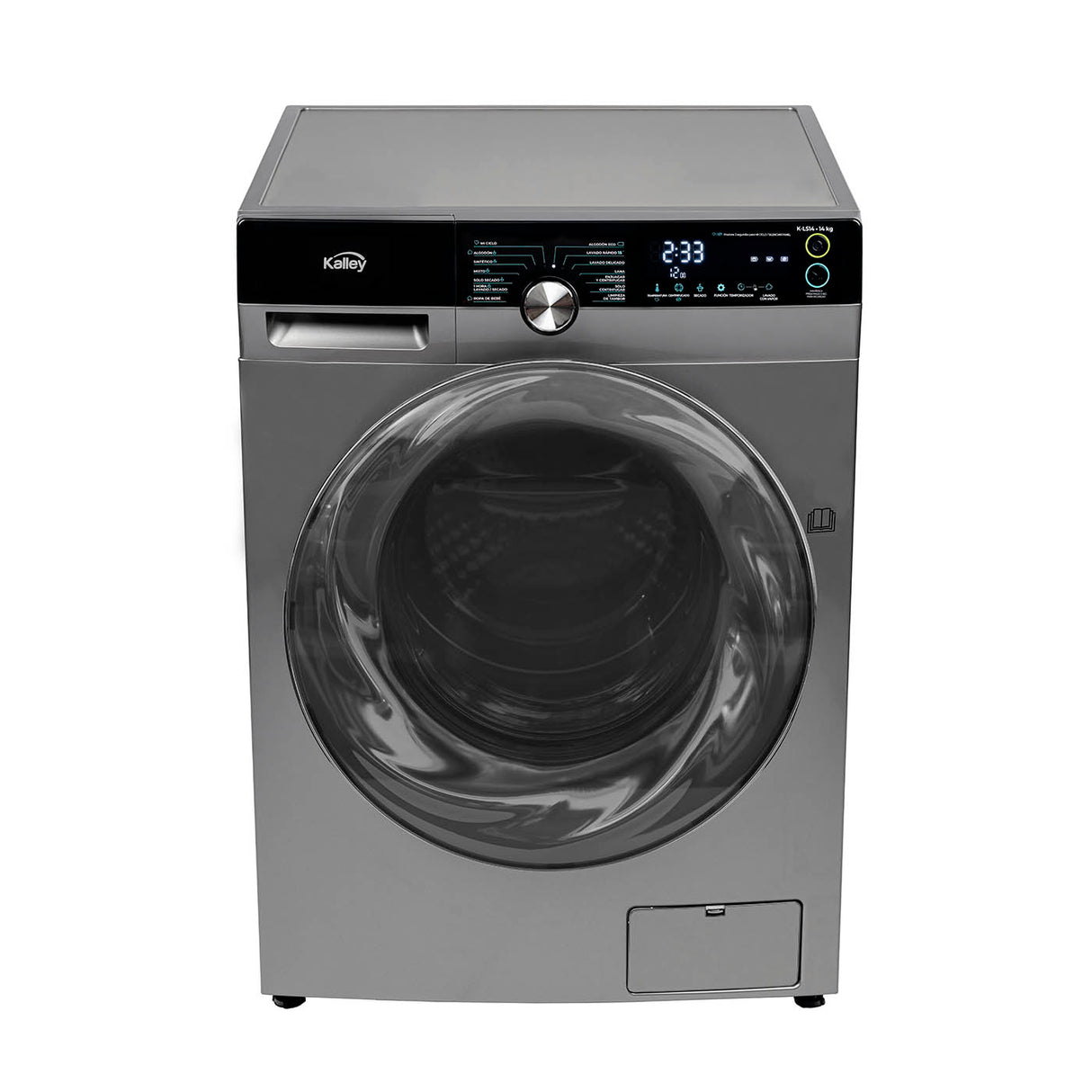 Lavadora Kalley Gris 59.5x85cm con Opcion de Secadora para 14 Kilogramos - LAVADORAS Y SECADORAS | Bylmo
