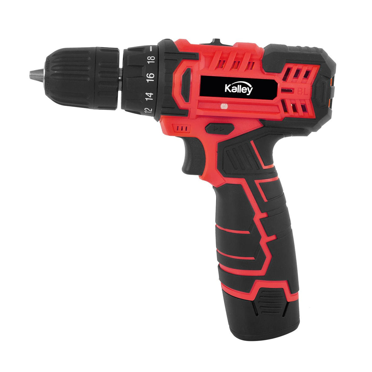 Taladro Inalámbrico Kalley Rojo y Negro 20.5x19.4cm - HERRAMIENTAS ELECTRICAS | Bylmo