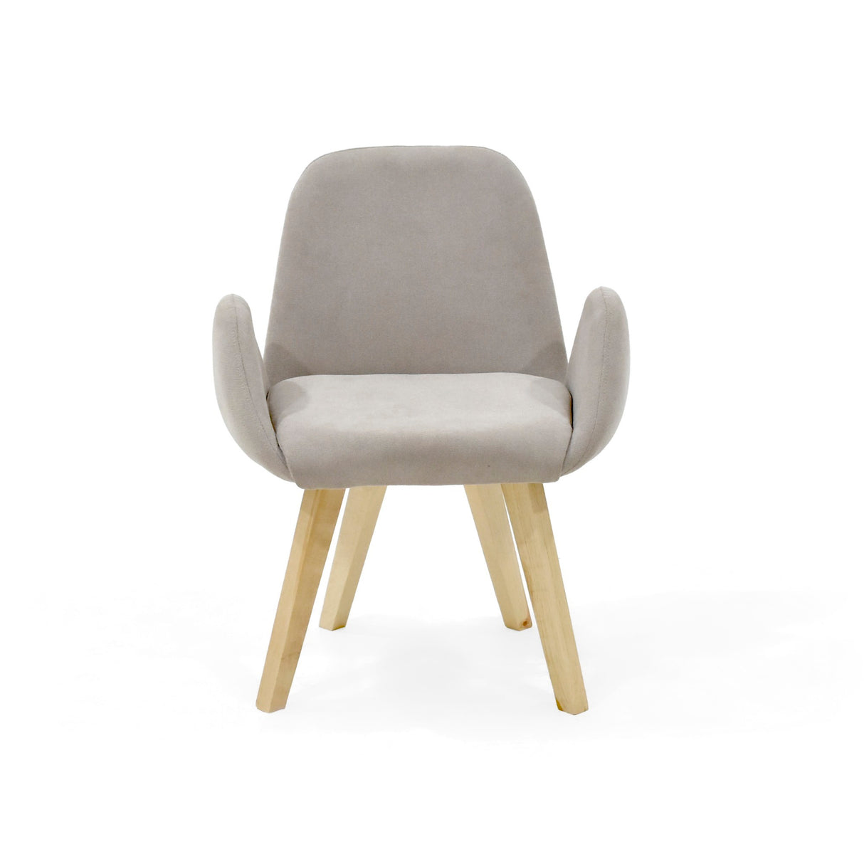 Silla de Comedor Mao Taupe y Matiz Natural 63x86cm con Espaldar y con Apoya Brazos - SILLAS Y BUTACOS | Bylmo