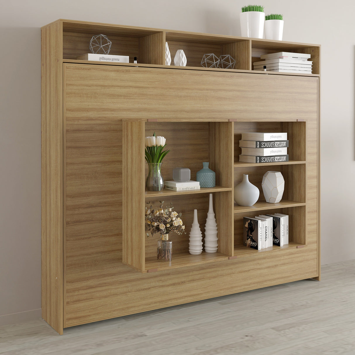 Cama Abatible Ibiza Almendra 195.8x171cm para Colchón Doble 140 X 190 Cm - CAMAS | Bylmo