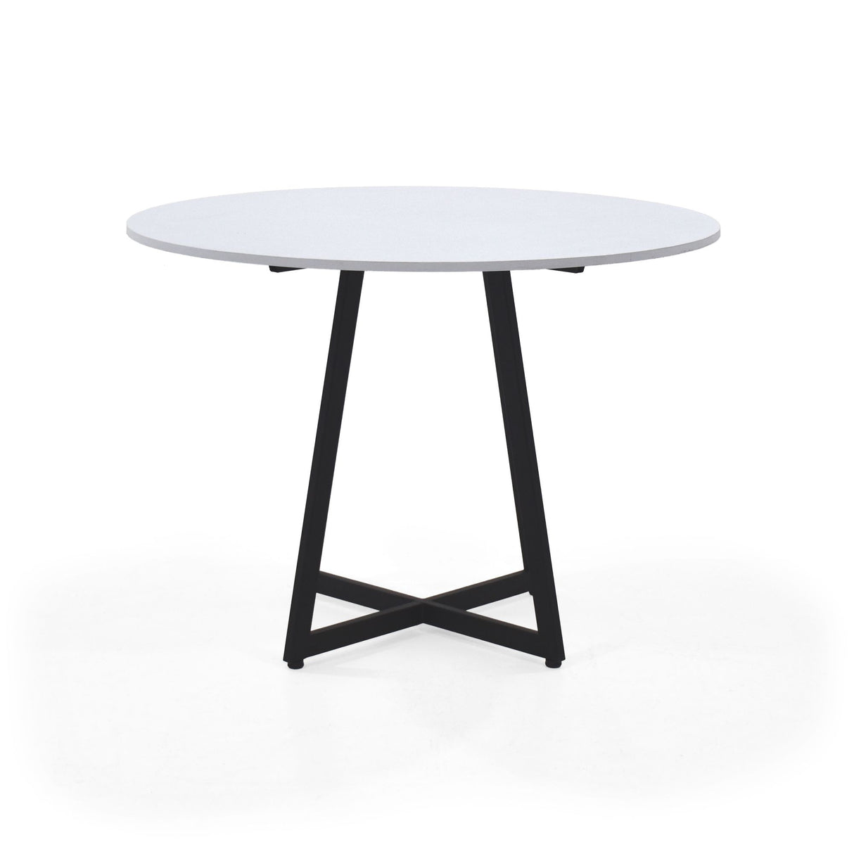 Comedor Malawi Trigo y Blanco 105x76cm Circular de Cuatro Puestos con Cuatro Sillas Osaka - COMEDORES | Bylmo