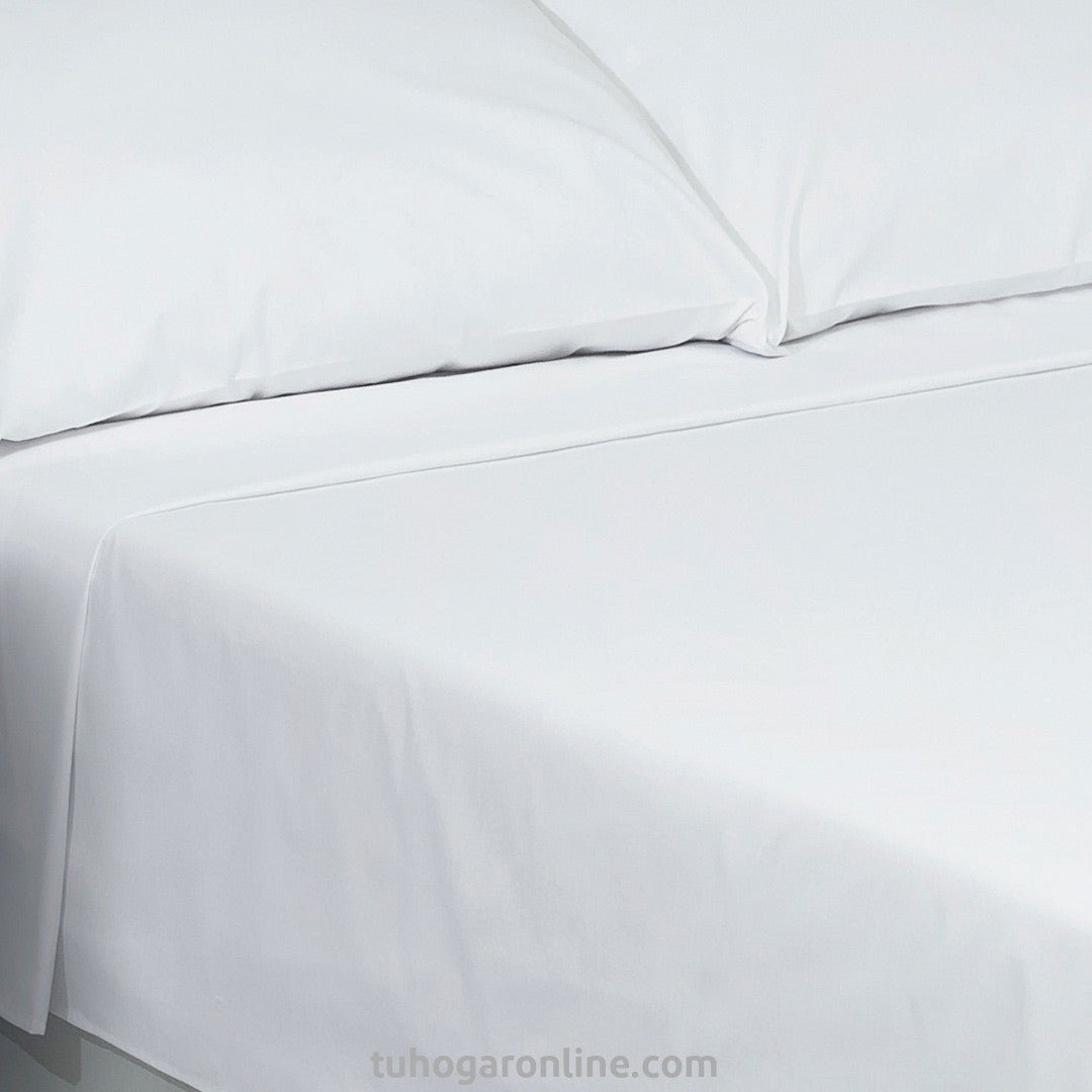 Juego de Sabanas Hotelera Blanco Para Cama Sencilla 100 X 190 Cm Fondo Entero - SABANAS | Bylmo