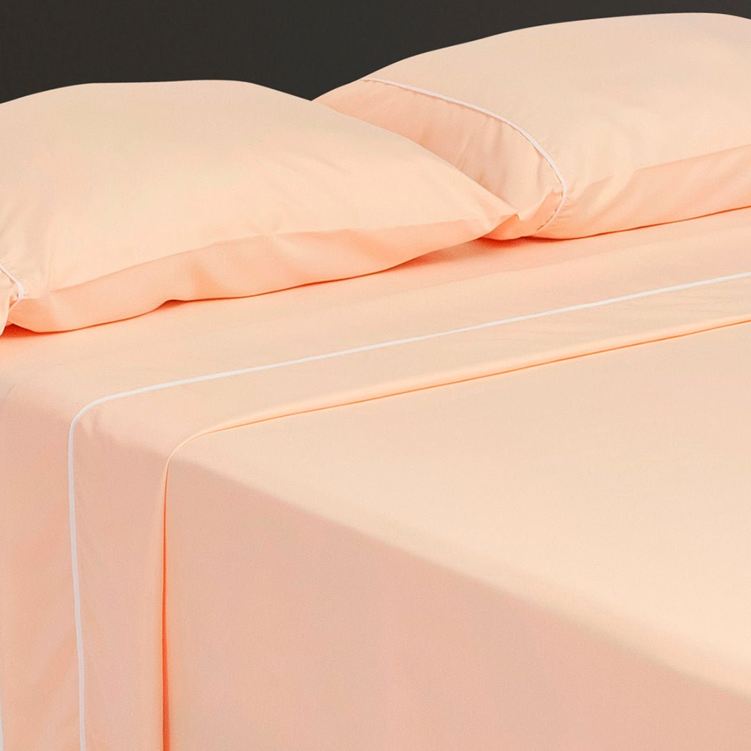 Juego de Sabanas Básicos Durazno Para Cama Semidoble 120 X 190 Cm Fondo Entero - SABANAS | Bylmo