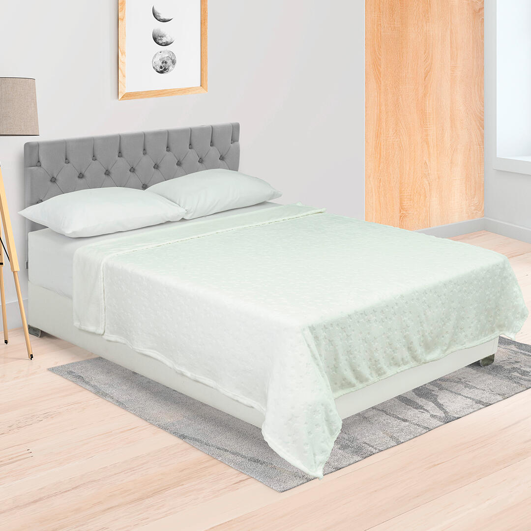 Cobija Comfortsoft Blanco Hueso 180x200cm Fondo Entero - COBIJAS Y MANTAS | Bylmo