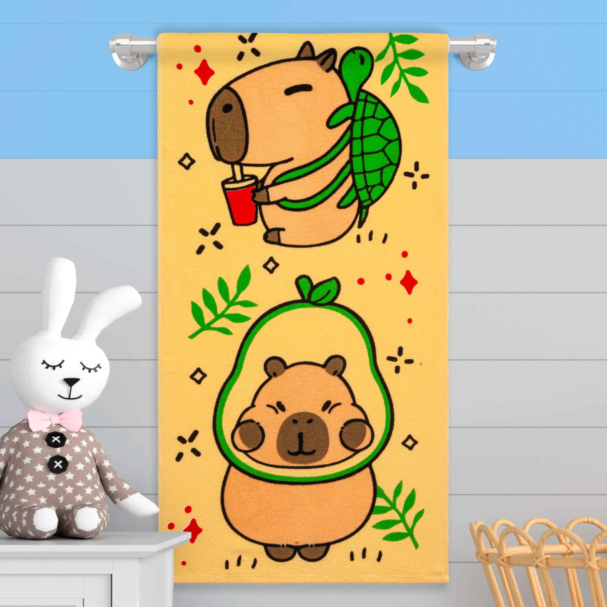 Toalla Infantil Amarillo 60x120cm de Capibara Extrasuave - TOALLAS | Bylmo