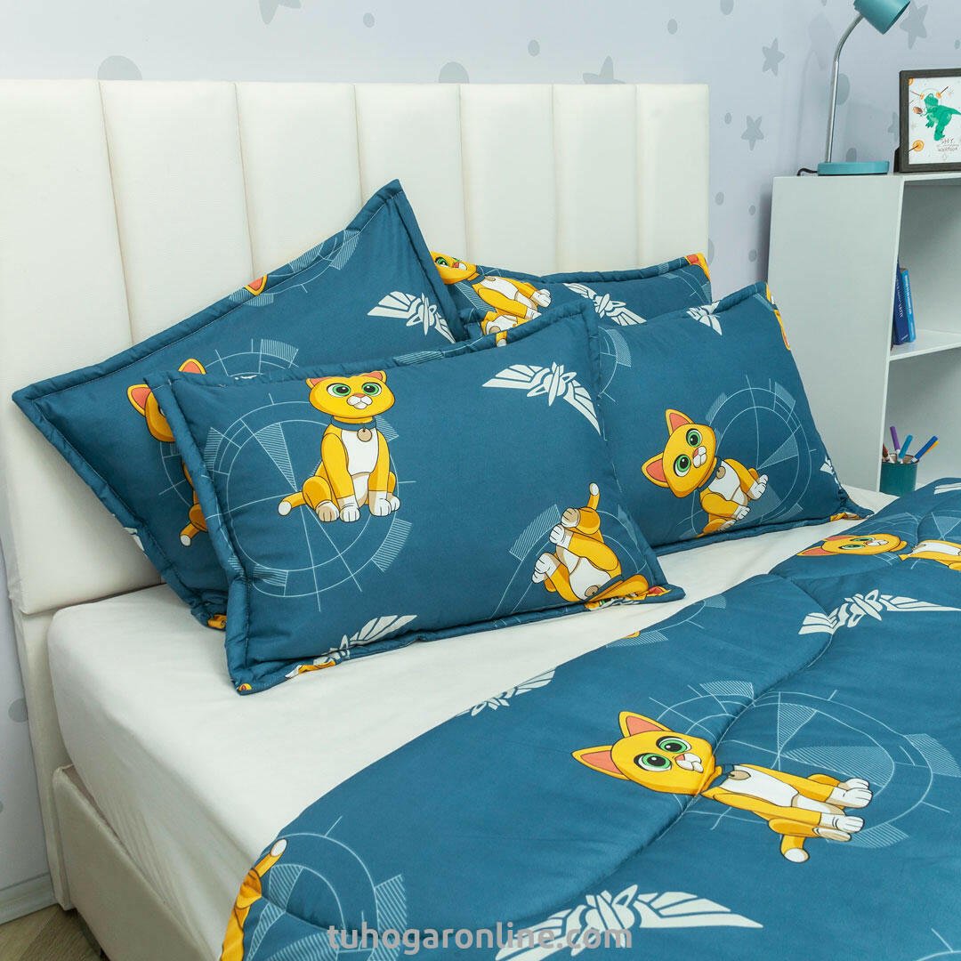 Cubrelecho Acolchado Azul Oscuro para Cama Doble 140 X 190 Cm de Buzz Lightyear - TENDIDOS Y CUBRELECHOS | Bylmo