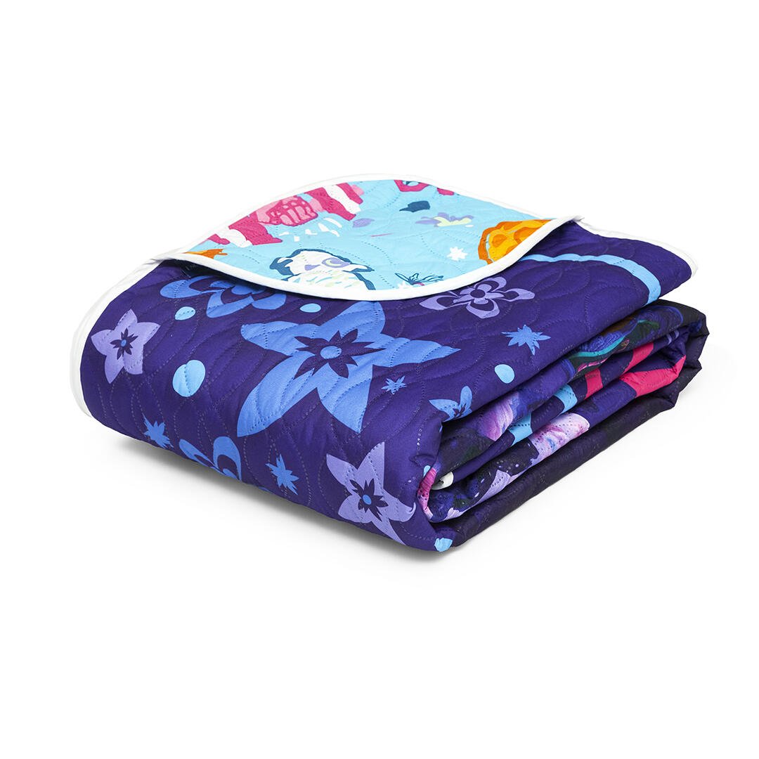 Cubrelecho Azul Oscuro y Azul para Cama Doble 140 X 190 Cm de Encanto - TENDIDOS Y CUBRELECHOS | Bylmo