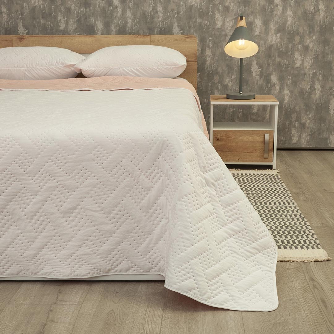 Cubrelecho Termosellado Cotton Sense Rosa para Cama King 200 X 200 Cm Fondo Entero - TENDIDOS Y CUBRELECHOS | Bylmo