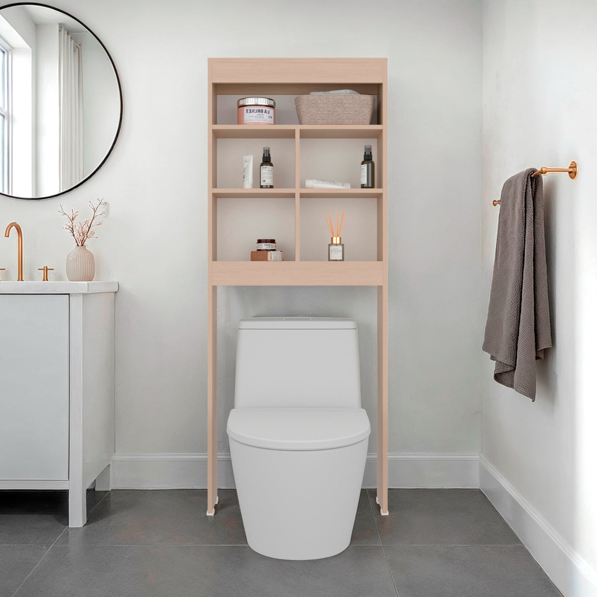 Ahorrador de Espacio para Baño Duo Cartagena 63.2x160.8cm con Tres Entrepaños - OTROS MUEBLES PARA BANHO | Bylmo