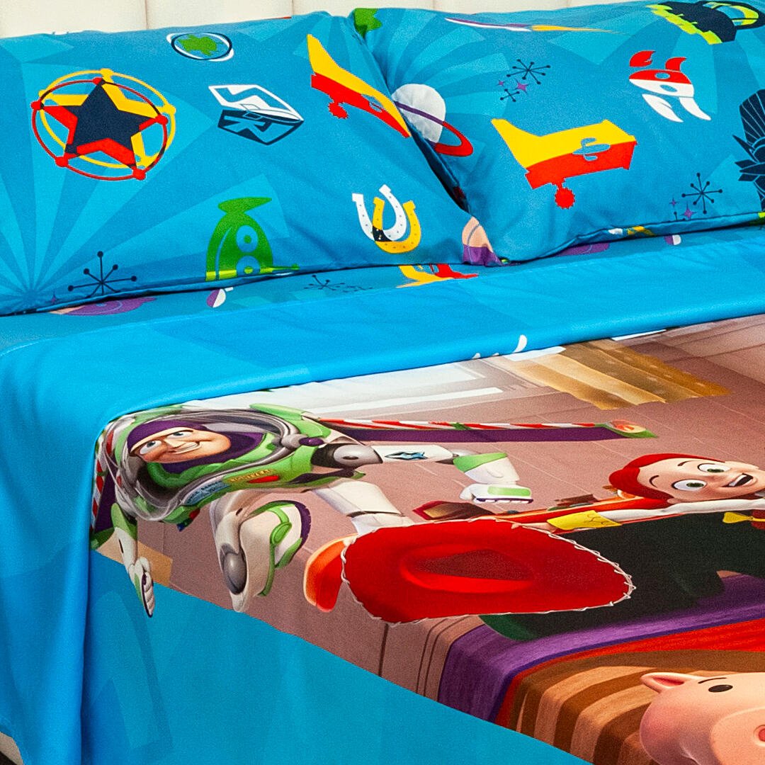 Juego de Sábanas Infantil Core Disney Azul para Cama Semidoble 120 X 190 Cm de Toy Story - SABANAS | Bylmo