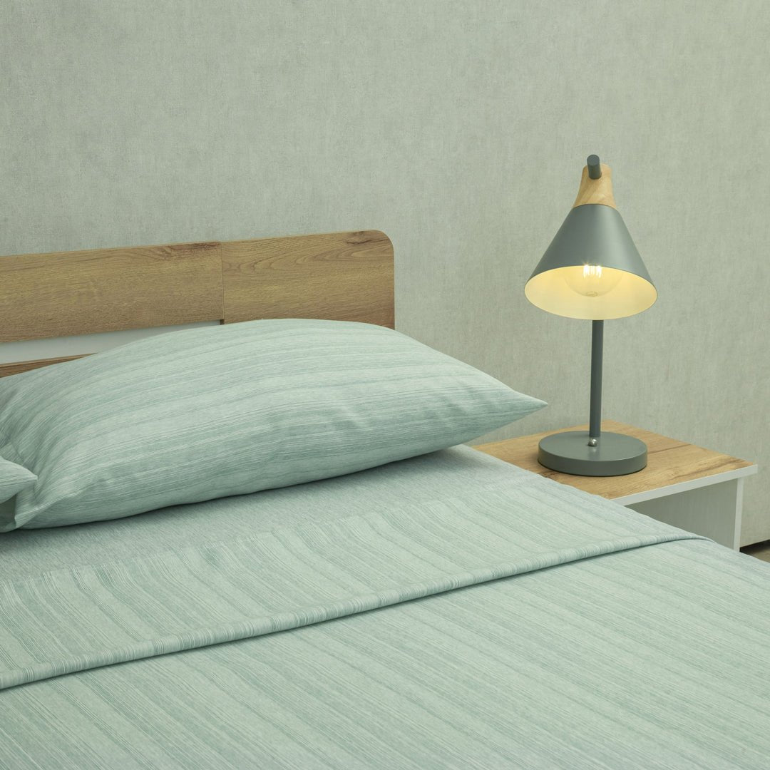 Juego de Sábanas Equilibrio Verde Esmeralda para Cama King 200 X 200 Cm Fondo Entero - SABANAS | Bylmo