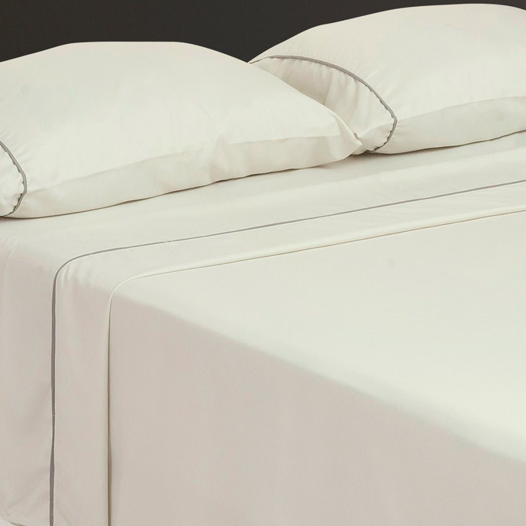 Juego de Sábanas Básicos Verde grisáceo para Cama Queen 160 X 190 Cm Fondo Entero - SABANAS | Bylmo