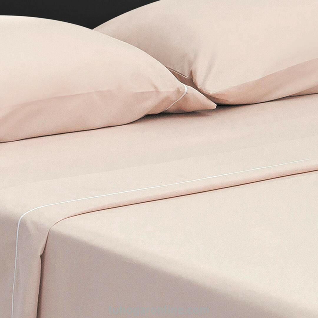 Juego de Sábanas Básica Crema para Cama Queen 160 X 190 Cm 800 Hilos Fondo Entero - SABANAS | Bylmo