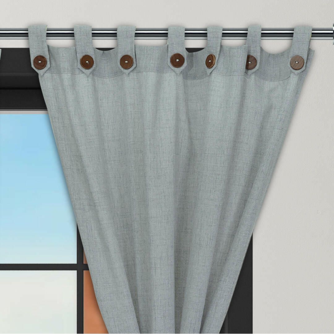 Cortina Lino Ancestral Gris Neutral 220x270cm Fondo Entero - CORTINAS TRADICIONALES | Bylmo
