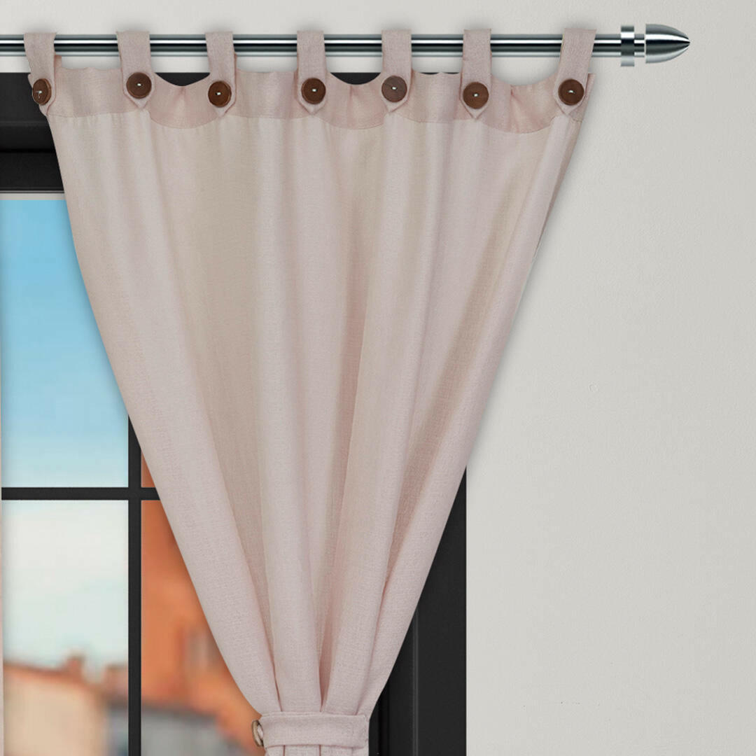 Cortina Ramia Ancestral Rosado 220x270cm Fondo Entero - CORTINAS TRADICIONALES | Bylmo