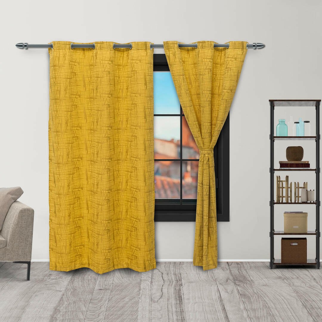 Cortina Yacar Dorado 220x270cm de Figuras - CORTINAS TRADICIONALES | Bylmo