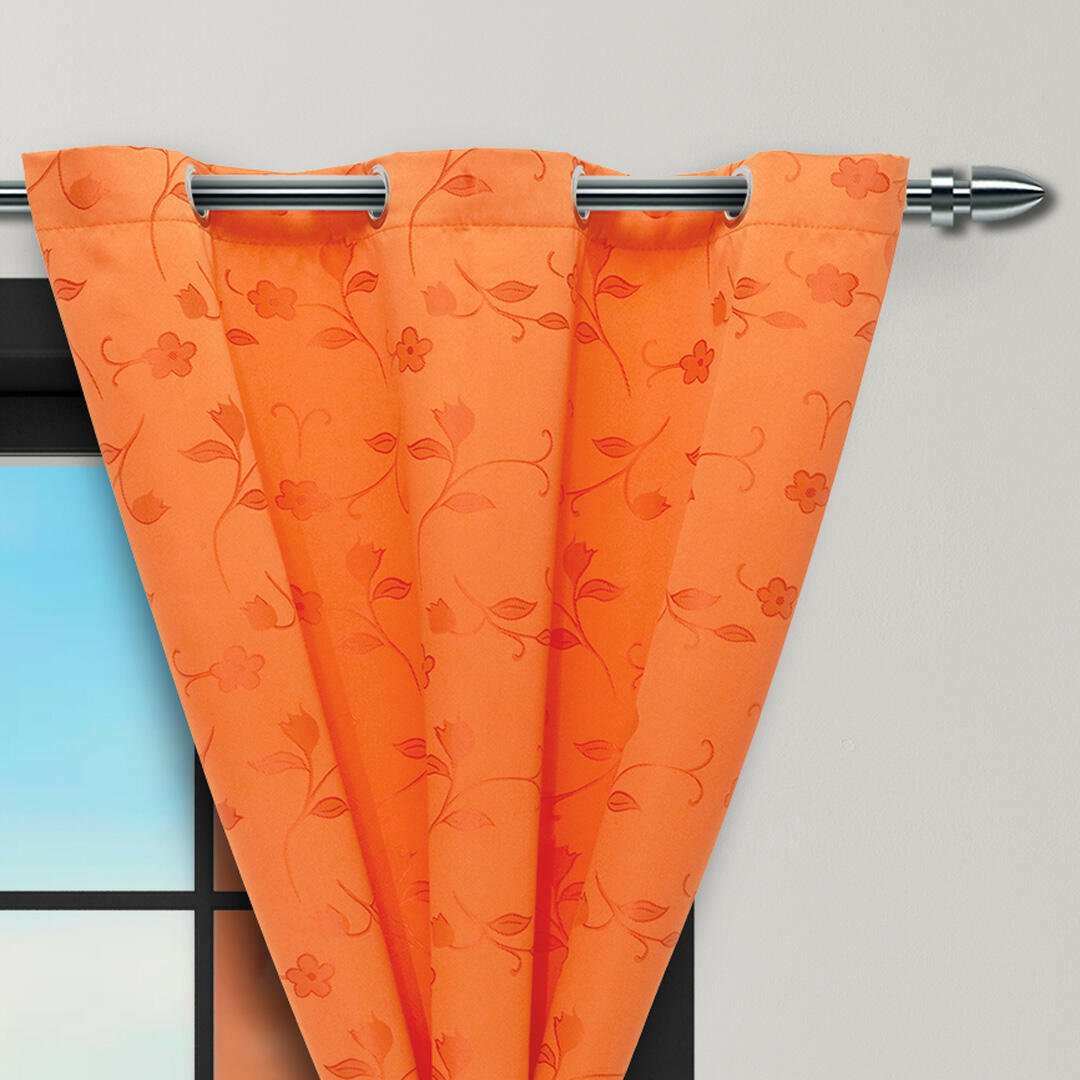 Cortina Yacar Naranja 220x270cm de Figuras - CORTINAS TRADICIONALES | Bylmo