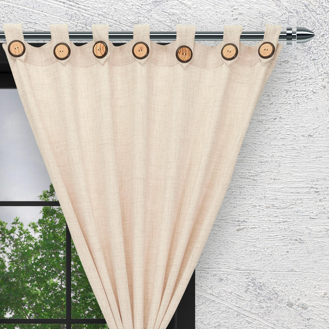 Cortina Arpillera Ancestral Rosado 220x270cm de Figuras - CORTINAS TRADICIONALES | Bylmo