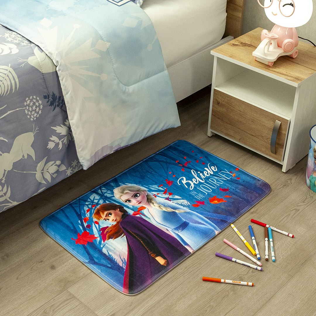 Tapete Disney Azul 80x50cm para Dormitorio de Frozen - TAPETES Y ALFOMBRAS | Bylmo