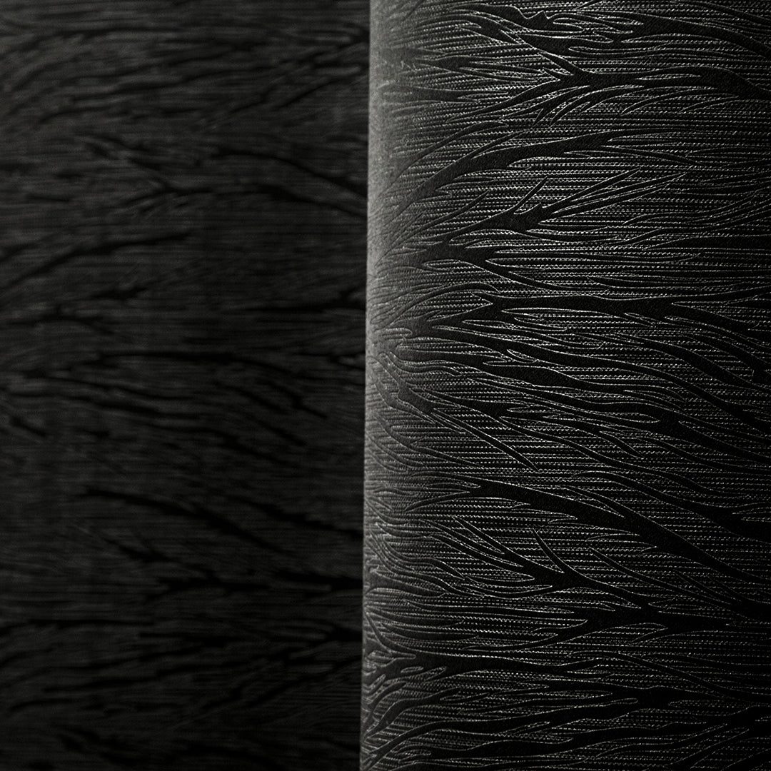 Cortina Blackout Baltica Negro 260x220cm Fondo Entero con Botones - BLACKOUTS | Bylmo