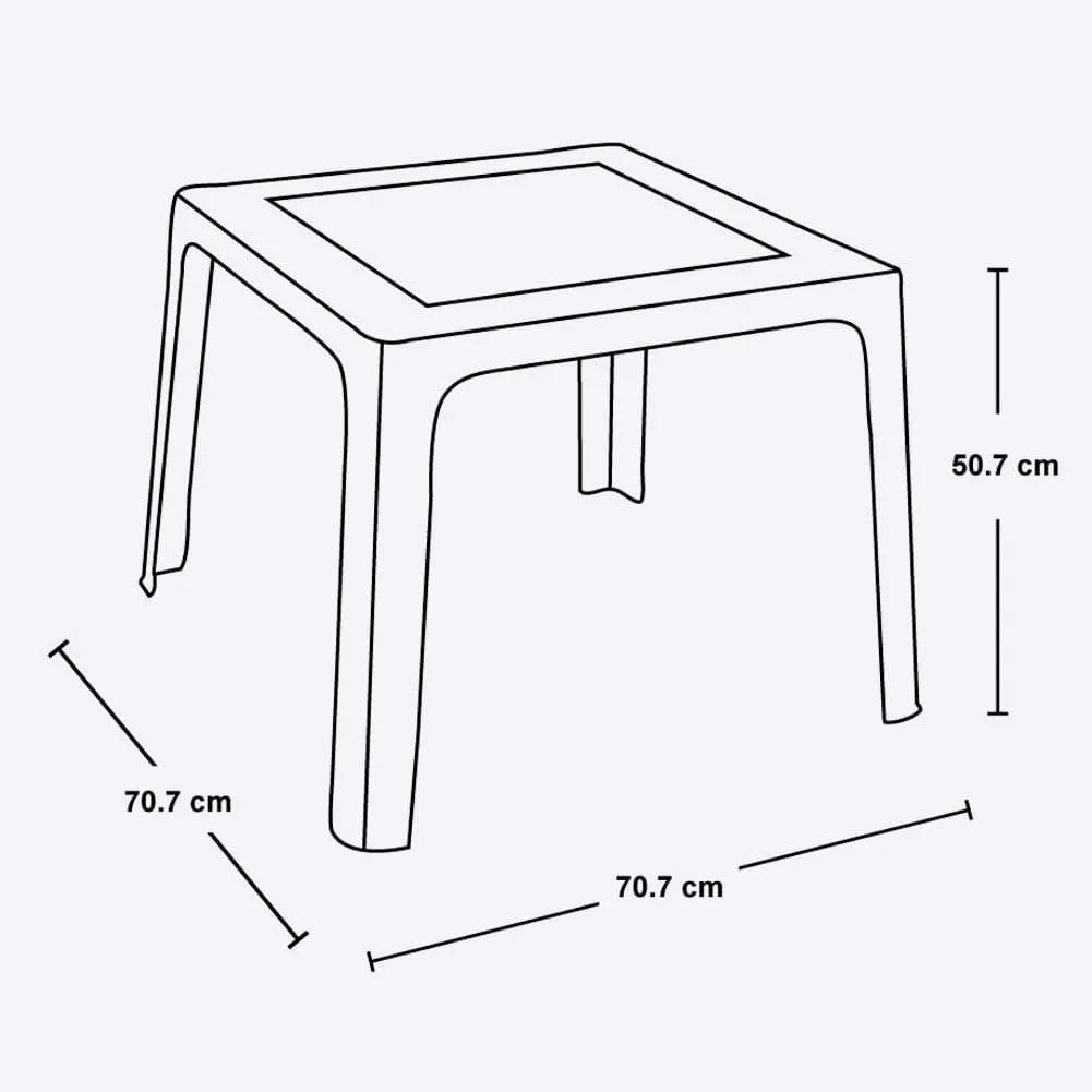 Combo Mesa Infantil Rimax Gris y Fucsia 70.7x50.7cm Cuadrado con Cuatro Sillas - MESAS AUXILIARES | Bylmo