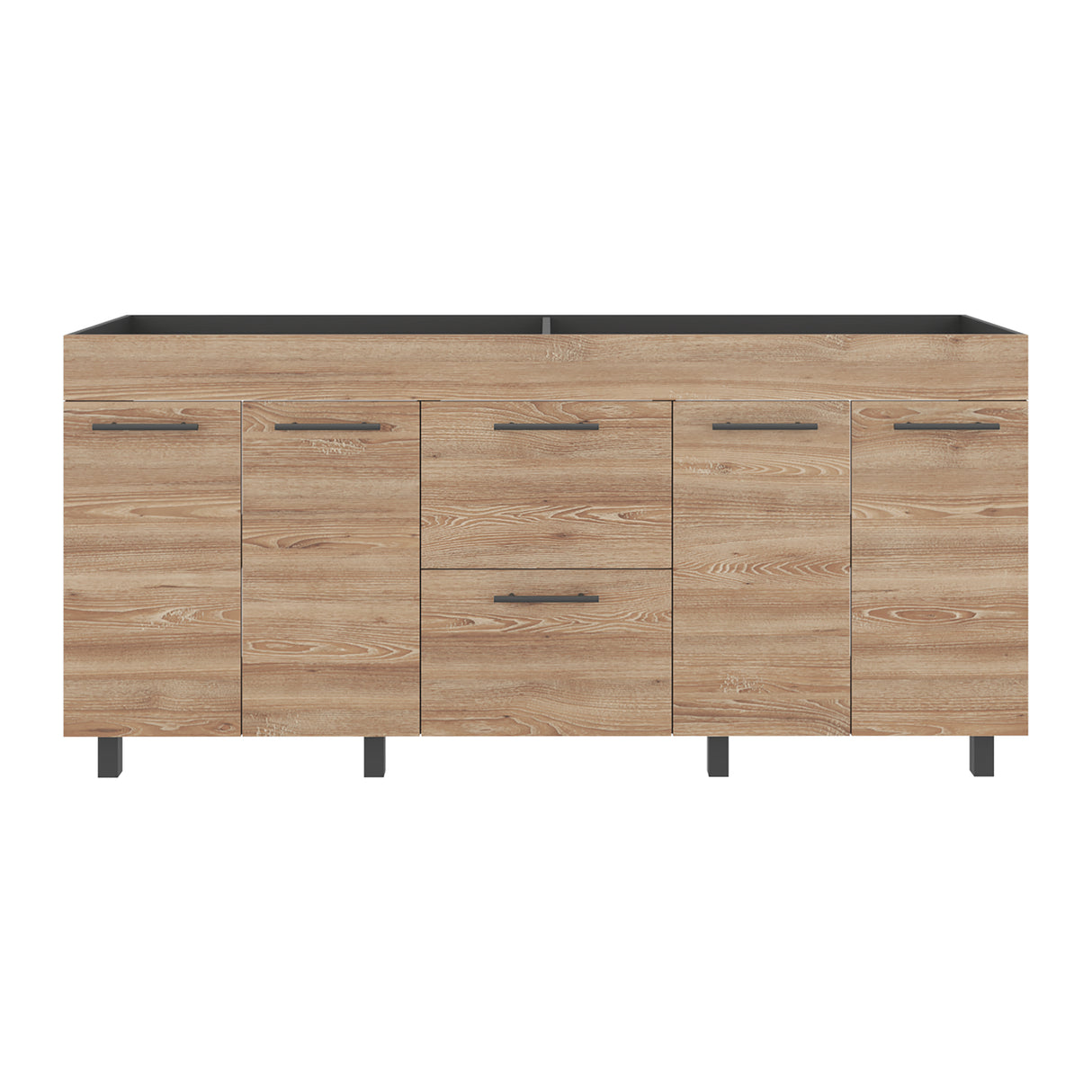 Mueble Inferior de Cocina Luna Wengue y Miel 180x84cm sin Mesón y Sin Estufa - MUEBLES INFERIORES DE COCINA | Bylmo