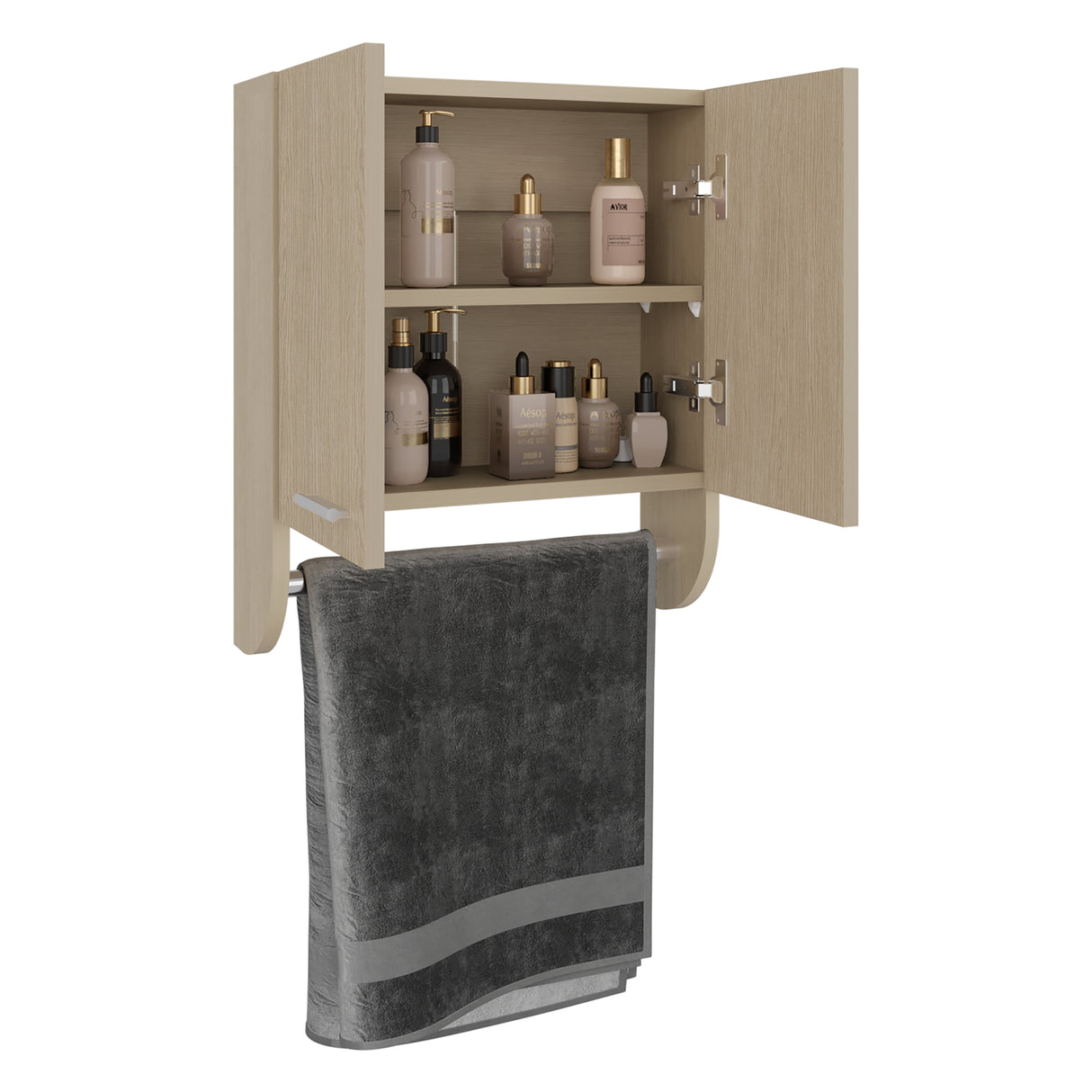 Gabinete de Baño Cartagena 45x50cm Rectangular con Dos Puertas con Un Entrepaño - GABINETES DE BANHO | Bylmo