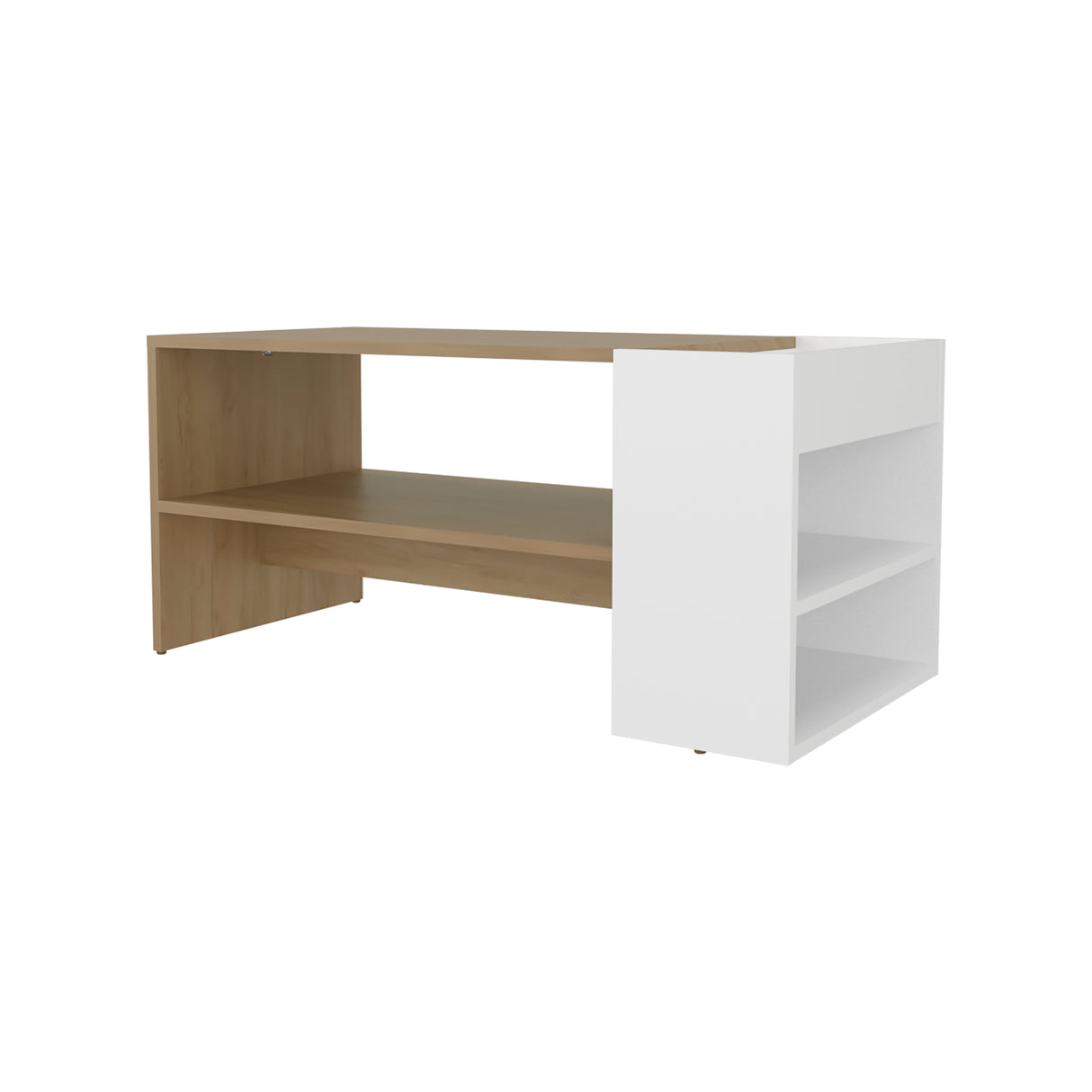 Mesa de Centro Arion Fresno Europeo 91x42cm Rectangular con Compartimiento - MESAS DE CENTRO | Bylmo
